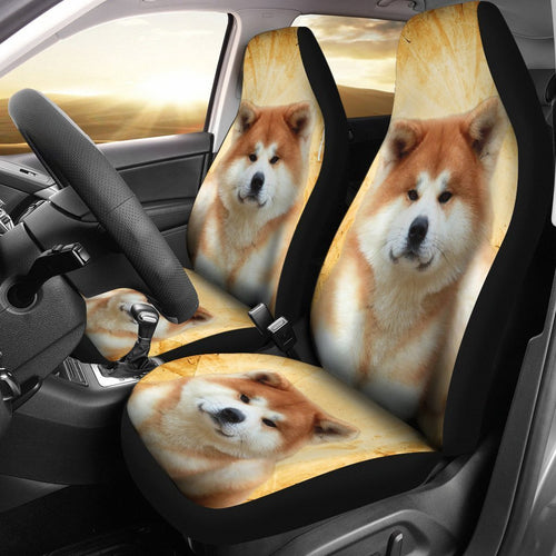Car Seat Covers Akita Dog Print Car Seat Covers Set 2 Pc, Car Accessories Seat Cover - Love Mine Gifts