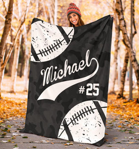 Football Name & Number - Customized Blanket - N41019D
