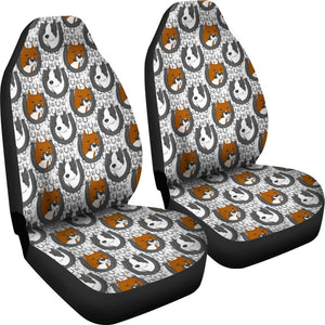 Car Seat Covers American Staffordshire Terrier Dog Pattern Print Car Seat Covers Set 2 Pc, Car Accessories Seat Cover - Love Mine Gifts