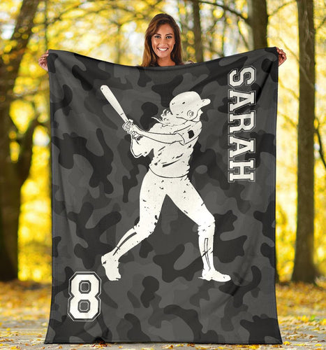 Softball Player - Customized Blanket - N21019D