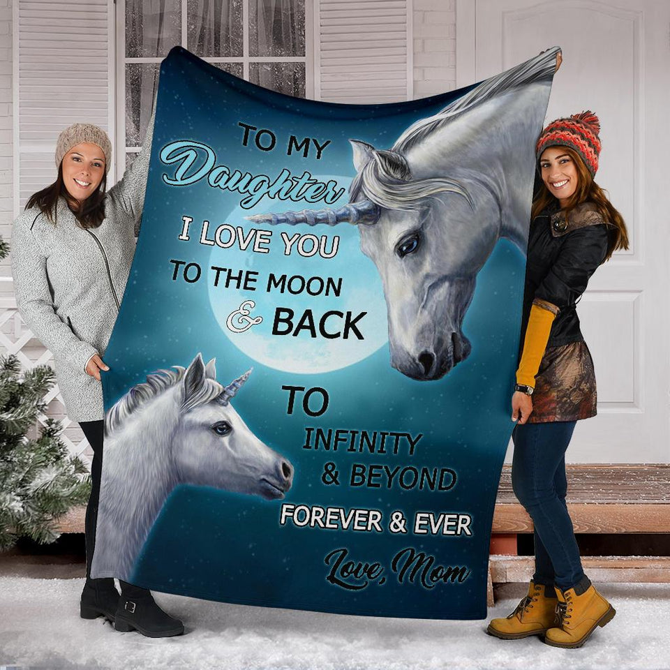 Unicorn - Moon - Customized Blanket - G281119N
