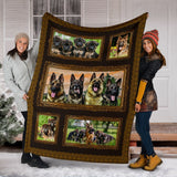 Fleece Blanket German Shepherd Cute Fleece Blanket Print 3D, Unisex, Kid, Adult - Love Mine Gifts