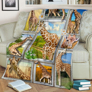Fleece Blanket Giraffe 3d Fleece Blanket Print 3D, Unisex, Kid, Adult - Love Mine Gifts