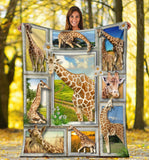 Fleece Blanket Giraffe 3d Fleece Blanket Print 3D, Unisex, Kid, Adult - Love Mine Gifts