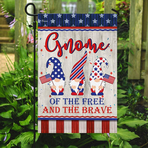Gnome Of The Free And The Brave Flag | Garden Flag | Double Sided House Flag