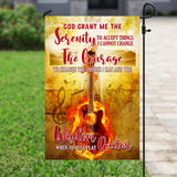 God Grant Me The Serenity To Just Play Guitar Flag | Garden Flag | Double Sided House Flag