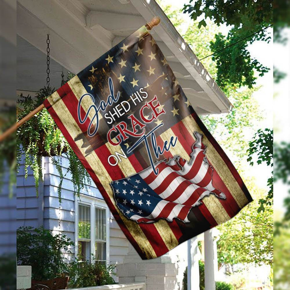 God Shed His Grace On Thee Flag | Garden Flag | Double Sided House Flag