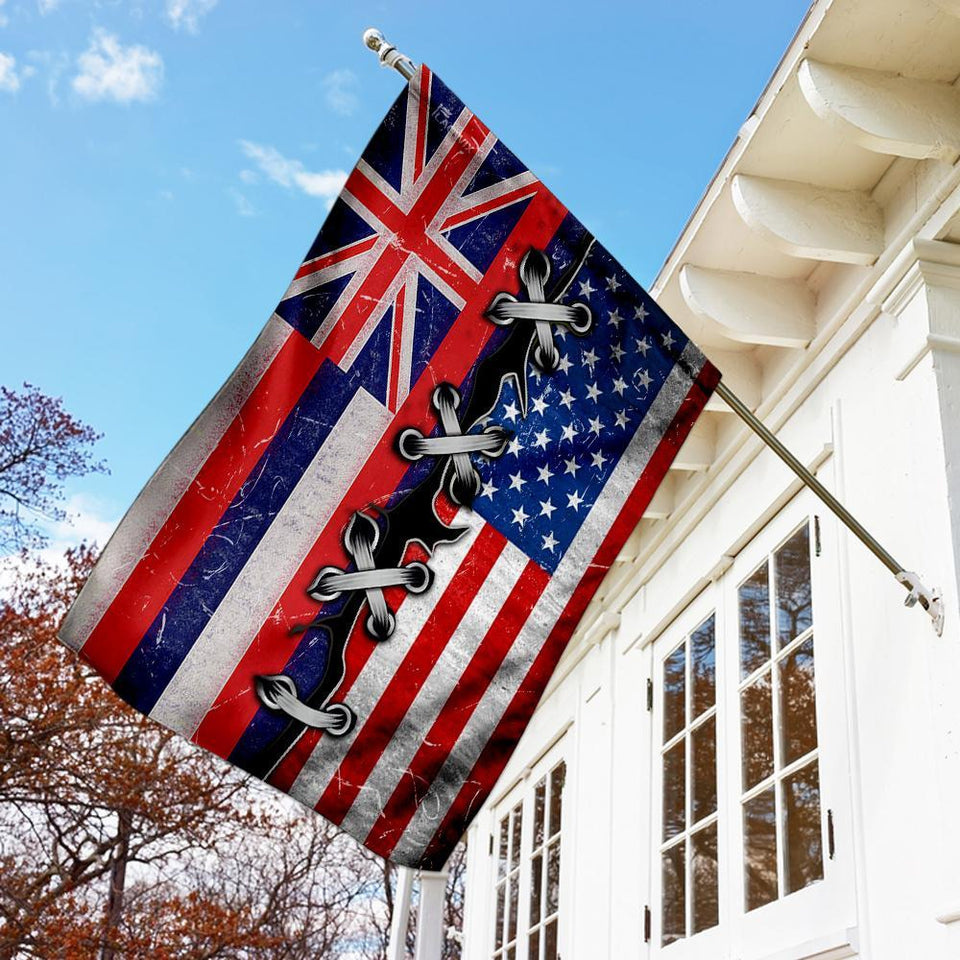 Hawaii American Flag | Garden Flag | Double Sided House Flag