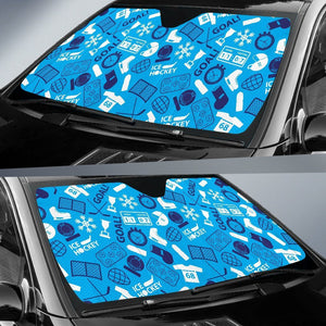 Car Sun Shade Hockey Print Pattern Auto Sun Shade Car Windshield Window Cover Sunshade - Love Mine Gifts