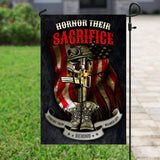 Honor Their Sacrifice Flag | Garden Flag | Double Sided House Flag