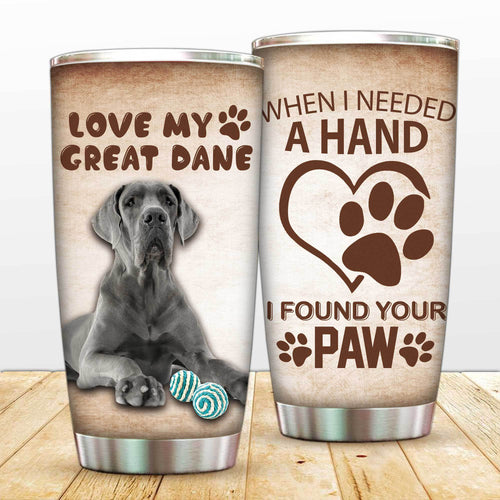 Tumbler Great Dane Personalized Stainless Steel Tumbler Customize Name, Text, Number 3D Printing - Love Mine Gifts