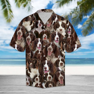 Hawaiian Shirt English Springer Spaniel Awesom Hawaiian Shirt Summer Button Up for Men, Women, Couple - Love Mine Gifts