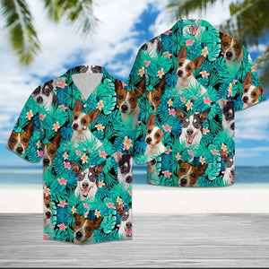 Hawaiian Shirt Rat Terrier Tropical Hawaiian Shirt Summer Button Up for Men, Women, Couple - Love Mine Gifts