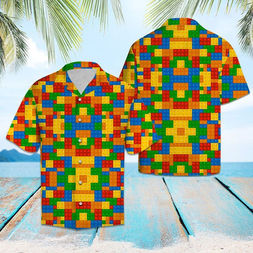 Hawaiian Shirt Lego Colorful Hawaiian Shirt Summer Button Up for Men, Women, Couple - Love Mine Gifts