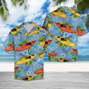 Hawaiian Shirt Kayak Tropical Hawaiian Shirt Summer Button Up for Men, Women, Couple - Love Mine Gifts