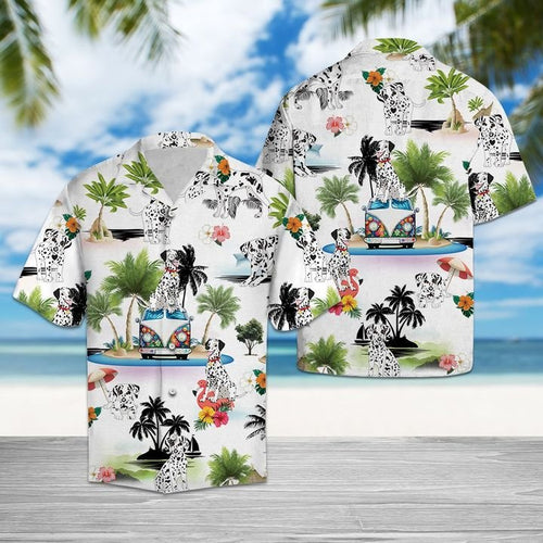 Hawaiian Shirt Dalmatian Vacation Hawaiian Shirt Summer Button Up for Men, Women, Couple - Love Mine Gifts