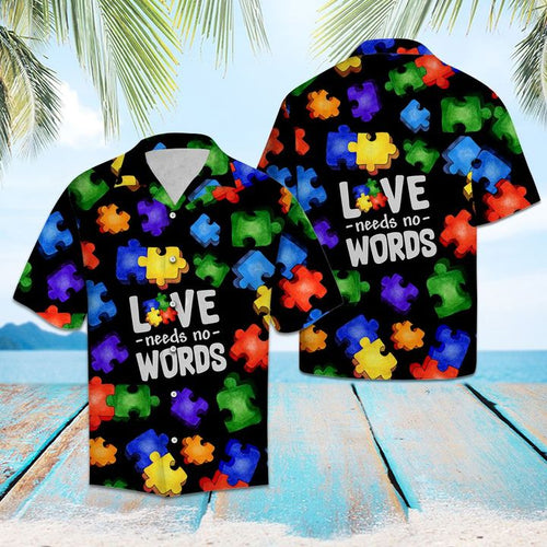 Hawaiian Shirt Autism Love Hawaiian Shirt Summer Button Up for Men, Women, Couple - Love Mine Gifts