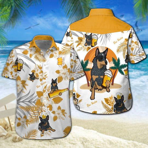 Hawaiian Shirt Blue Heelers Beer Hawaiian Shirt Summer Button Up for Men, Women, Couple - Love Mine Gifts