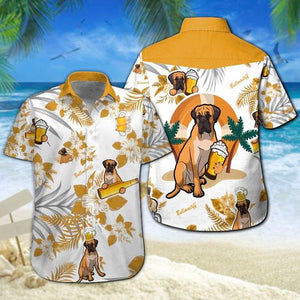 Hawaiian Shirt Bullmastiff Beer Hawaiian Shirt Summer Button Up for Men, Women, Couple - Love Mine Gifts