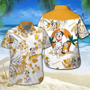 Hawaiian Shirt Dalmatian Beer Hawaiian Shirt Summer Button Up for Men, Women, Couple - Love Mine Gifts