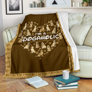 I am dogaholic Golden retriever blanket