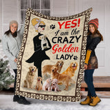 I am the crazy golden lady blanket