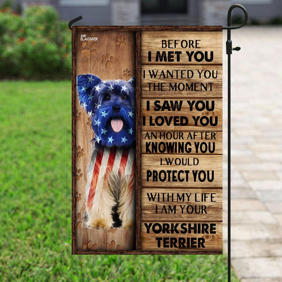 I Am Your Yorkshire Terrier Flag | Garden Flag | Double Sided House Flag