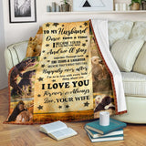 I Love You Husband Labrador Blanket