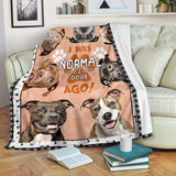 I Was Normal 3 Dogs Ago Pitbull Blanket