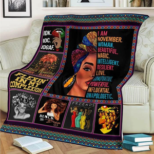 I Am November Woman Fleece Blanket Fleece Blanket | Adult 60x80 inch | Youth 45x60 inch | Colorful | BK2779