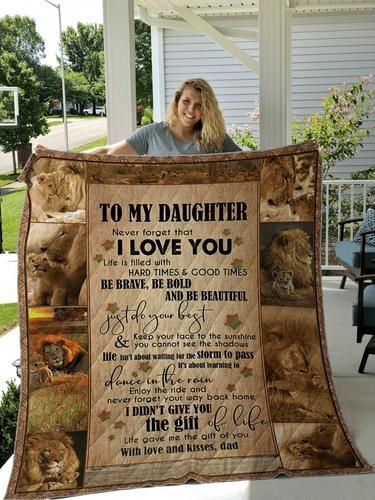Daughter - Dad Fleece Blanket | Adult 60x80 inch | Youth 45x60 inch | Colorful | BK2876