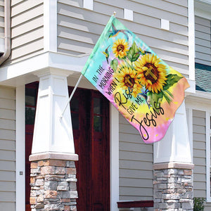 In The Morning When I Rise Give Me Jesus | Garden Flag | Double Sided House Flag