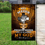 Jesus Christ Way Maker Miracle Worker Flag | Garden Flag | Double Sided House Flag