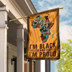 Juneteenth. Say It Loud I m Black And I m Proud Flag | Garden Flag | Double Sided House Flag