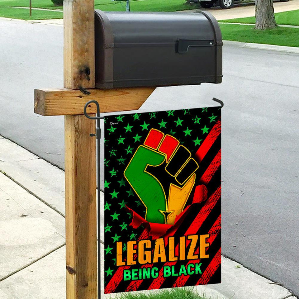 Junetenth Legalize Being Black Flag | Garden Flag | Double Sided House Flag