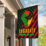 Junetenth Legalize Being Black Flag | Garden Flag | Double Sided House Flag