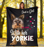 Just a girl in love with her yorkie blanket