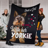 Just a girl in love with her yorkie blanket