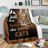 Just a girl who loves cats blanket