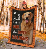 Just a girl who loves goldens blanket