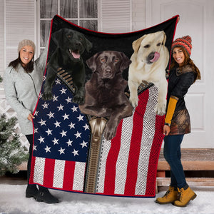 Labrador Retriever American Zipper Blanket