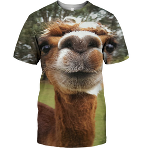 Apparel 3D All Over Print Llama Face Funny Shirt - Love Mine Gifts