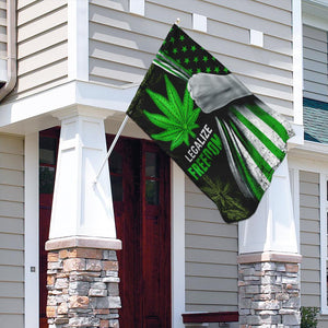 Legalize Freedom Green Cannabis Flag | Garden Flag | Double Sided House Flag