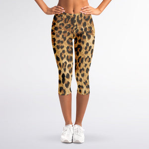 Leopard Pattern Print Women's Capri Leggings