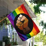 LGBT Black Lives Matter Flag | Garden Flag | Double Sided House Flag
