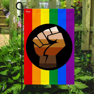 LGBT Black Lives Matter Flag | Garden Flag | Double Sided House Flag