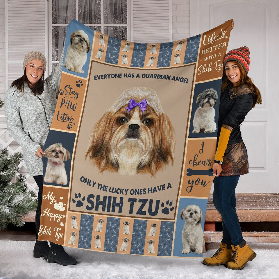 Life Is Better With A Shih Tzu Blanket
