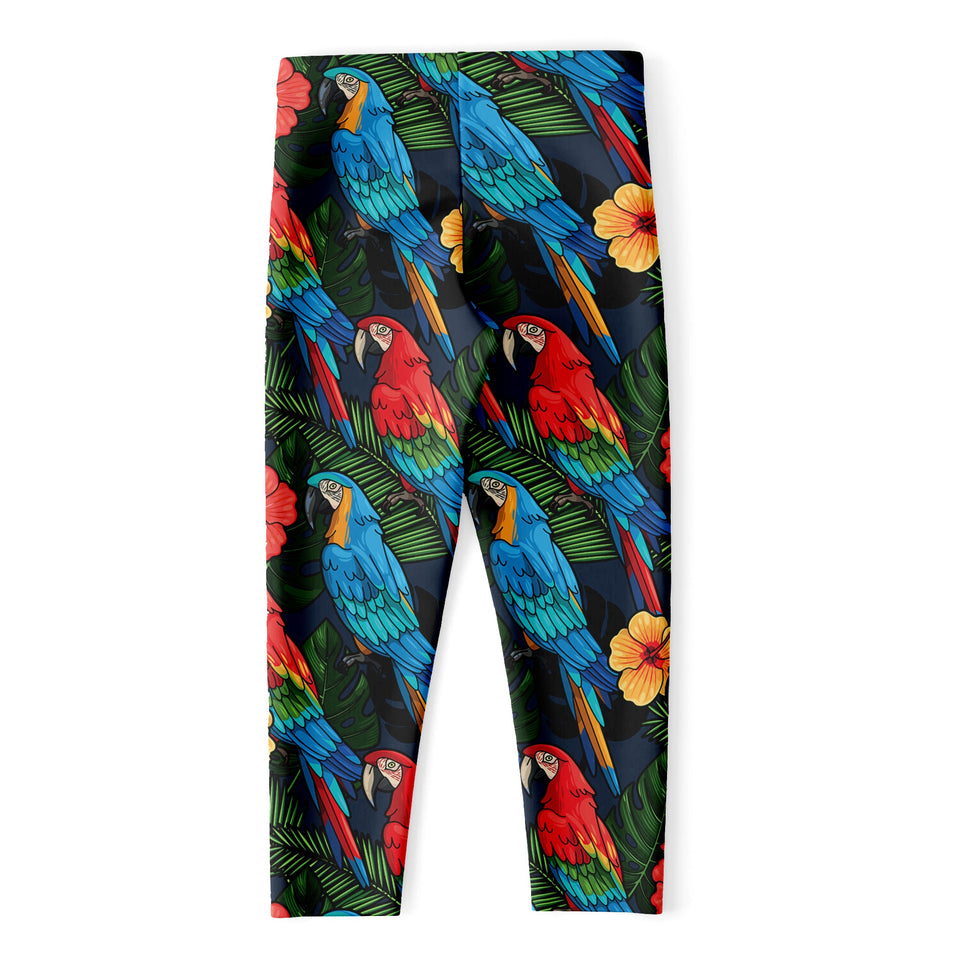 Macaw Parrot Pattern Print Women's Capri Leggings
