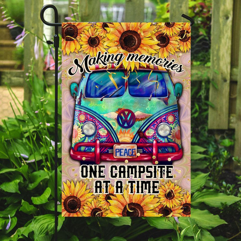 Making Memories One Campsite At A Time Flag | Garden Flag | Double Sided House Flag