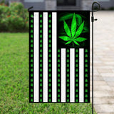 Marijuana Leaf American Flag | Garden Flag | Double Sided House Flag